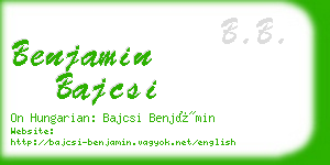 benjamin bajcsi business card